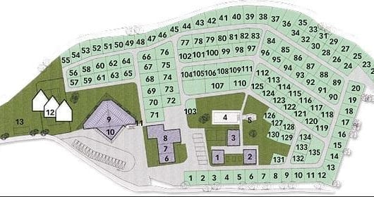 plattegrond Camping Residence Corones